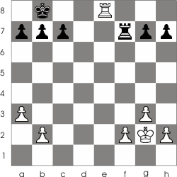 checkmate position. The Black king is unable to move. This is a back-rank checkmate position