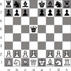 White captures the pawn from d5; afterwards Black captures the white pawn from d5 with the queen
