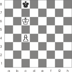 The two kings are in opposition again. Black has to live opposition. This way the white king will be able to get controll over the promotion sauare and promote his pawn into a queen