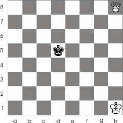 the position at the begineing. Black will soon be in a checkmate position