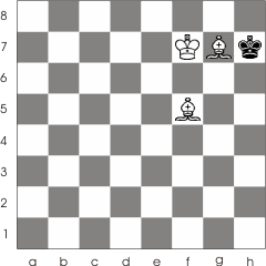 This is the final position. You can see here how the black king was lead into a stalemate position
