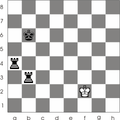 Black moves his rook to a square the white king can't reach at