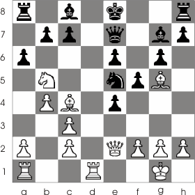 White made a mistake and attacked the queen. Black used this in his benefit and performed a good intermediate move 