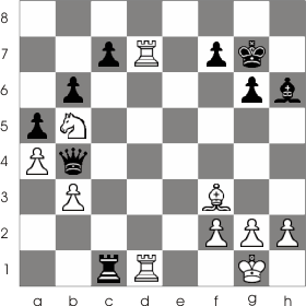 Black uses tactic to win the game. The black rook and queen are protecting each other thrugh the body of the white rook